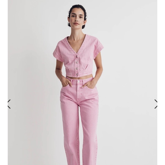 Madewell denim capsleeve top - Picture 4 of 6